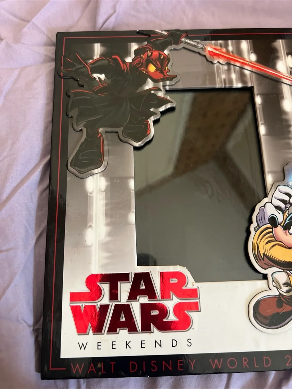 2012 Star Wars Weekends Frame for 4x6 Photos Darth Maul Donald Jedi Mickey RARE